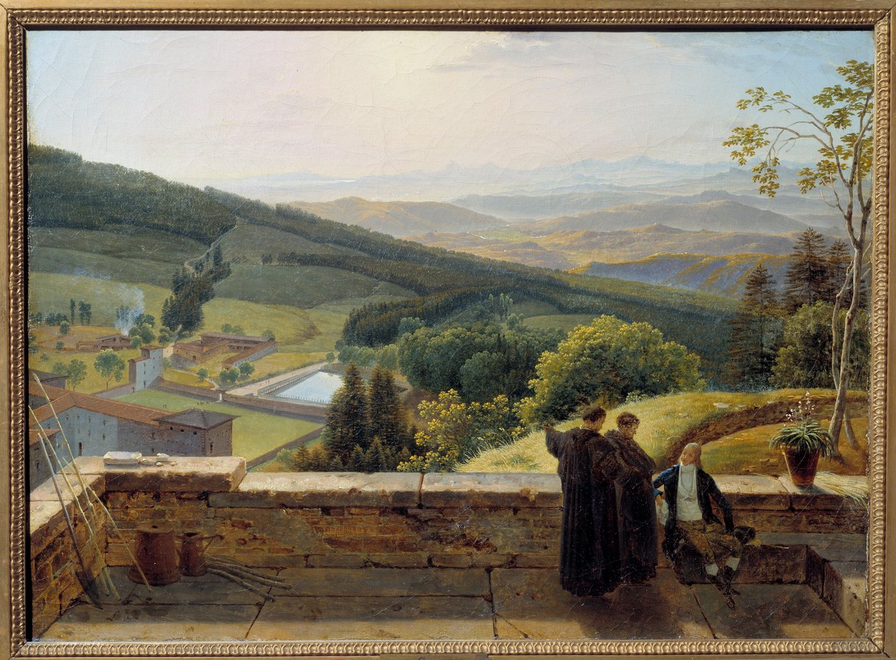 Az Arno-völgy, kilátás Vallombrosa felől alkotó: Louis Gauffier