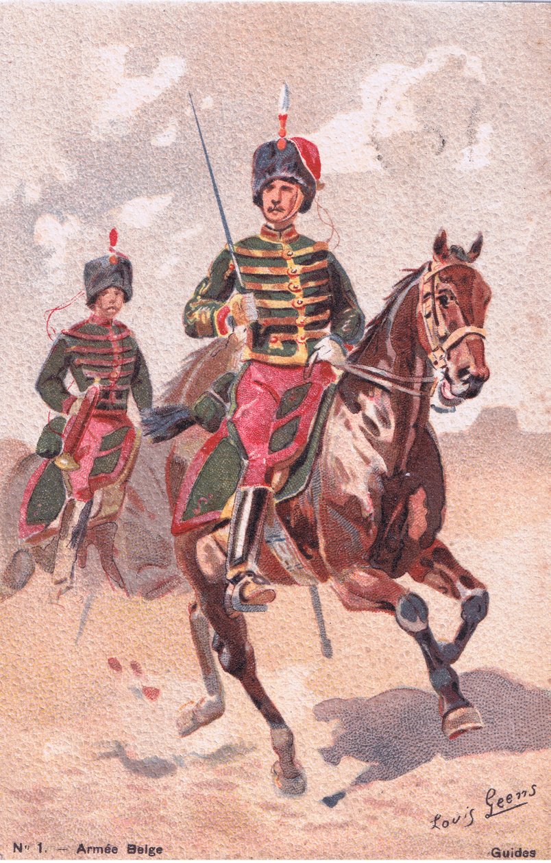 Útmutatók, Képeslap, 1920-as évek alkotó: Louis Geens