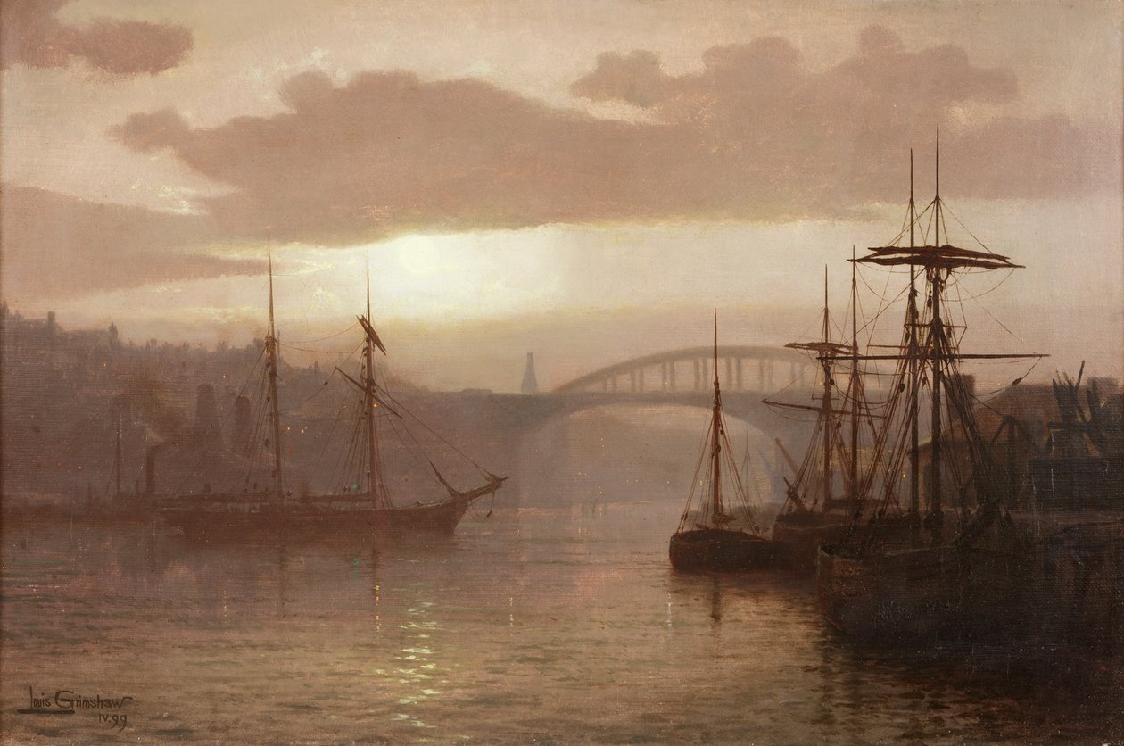 Sunderland kikötője, 1899 alkotó: Louis Grimshaw