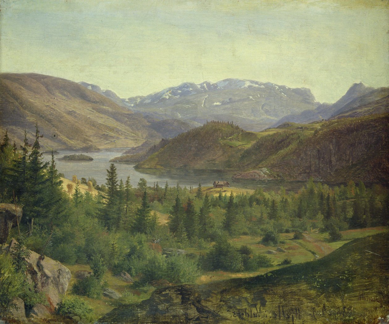 Hjelle a Valders Tile Fjordban, 1835 alkotó: Louis Gurlitt