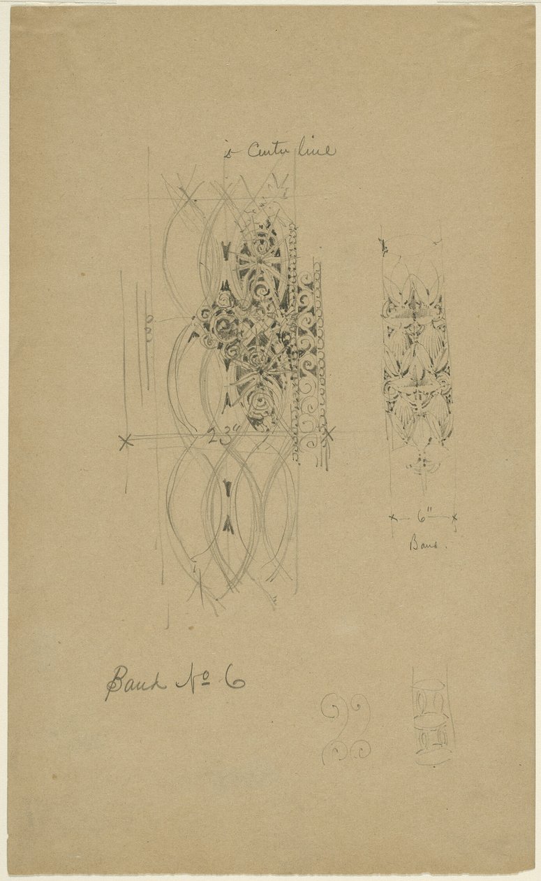 McVickers Színház, Chicago, Illinois, vázlat alkotó: Louis H. Sullivan