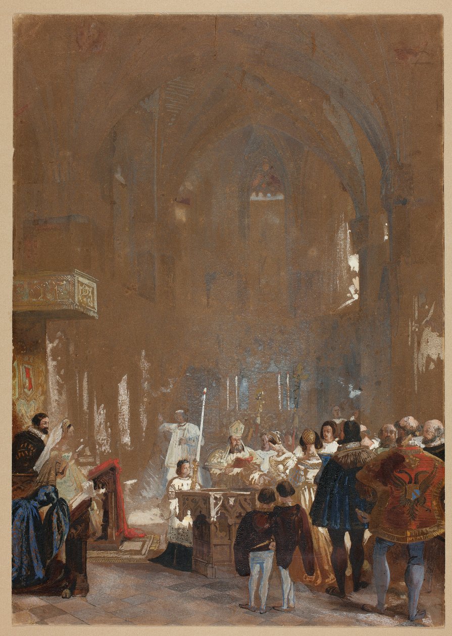 Szertartás egy katedrálisban alkotó: Louis Haghe