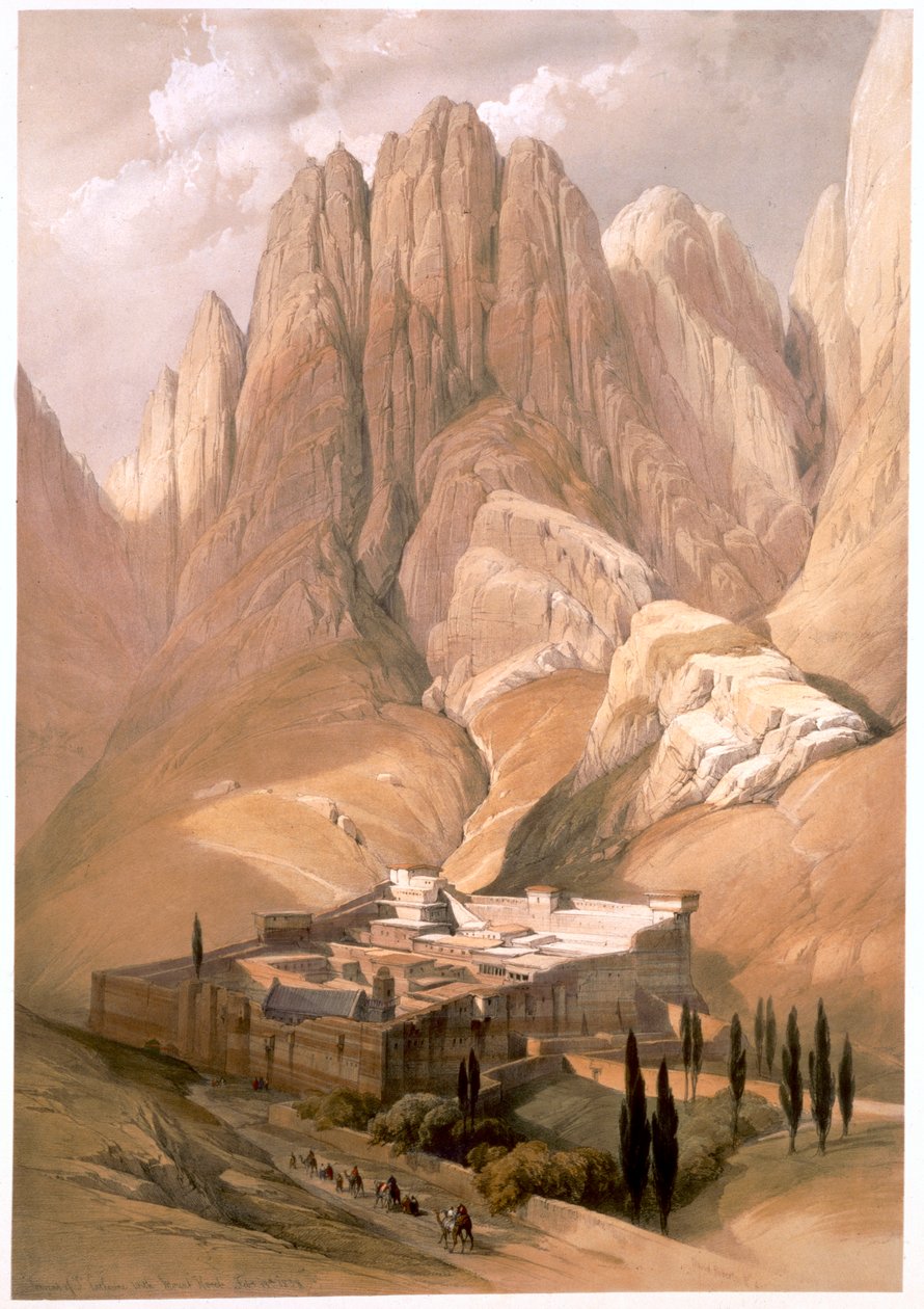 „Szent Katalin kolostor a Hóreb-hegygel, 1839. február 19.” 1849 alkotó: Louis Haghe