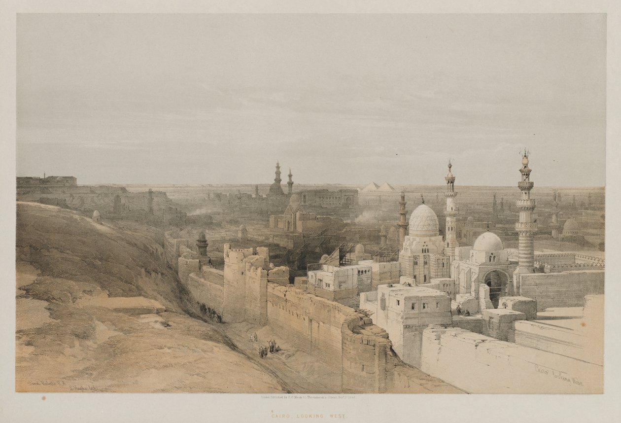 Egyiptom és Núbia, III. kötet: Kairó, Nyugatra nézve, 1848. alkotó: Louis Haghe