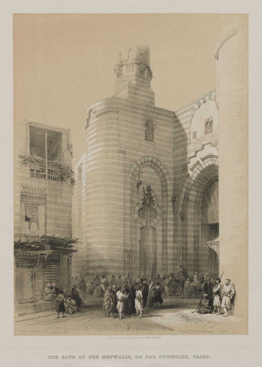 Egyiptom és Núbia, III. kötet: Metwaleyok kapuja, Kairó, 1848. alkotó: Louis Haghe