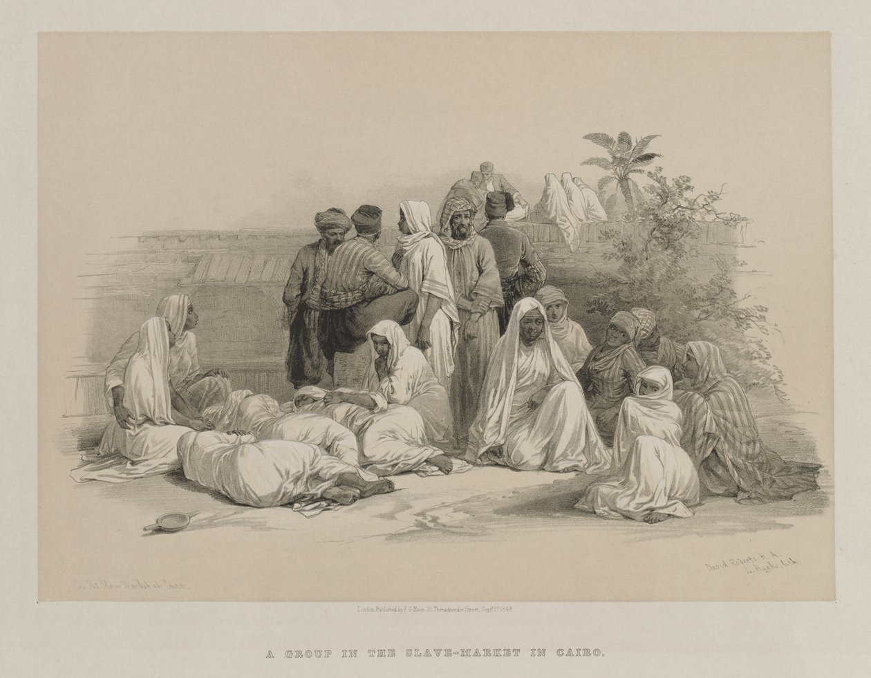 Egyiptom és Núbia, III. kötet: A kairói rabszolgapiacon, 1849. alkotó: Louis Haghe