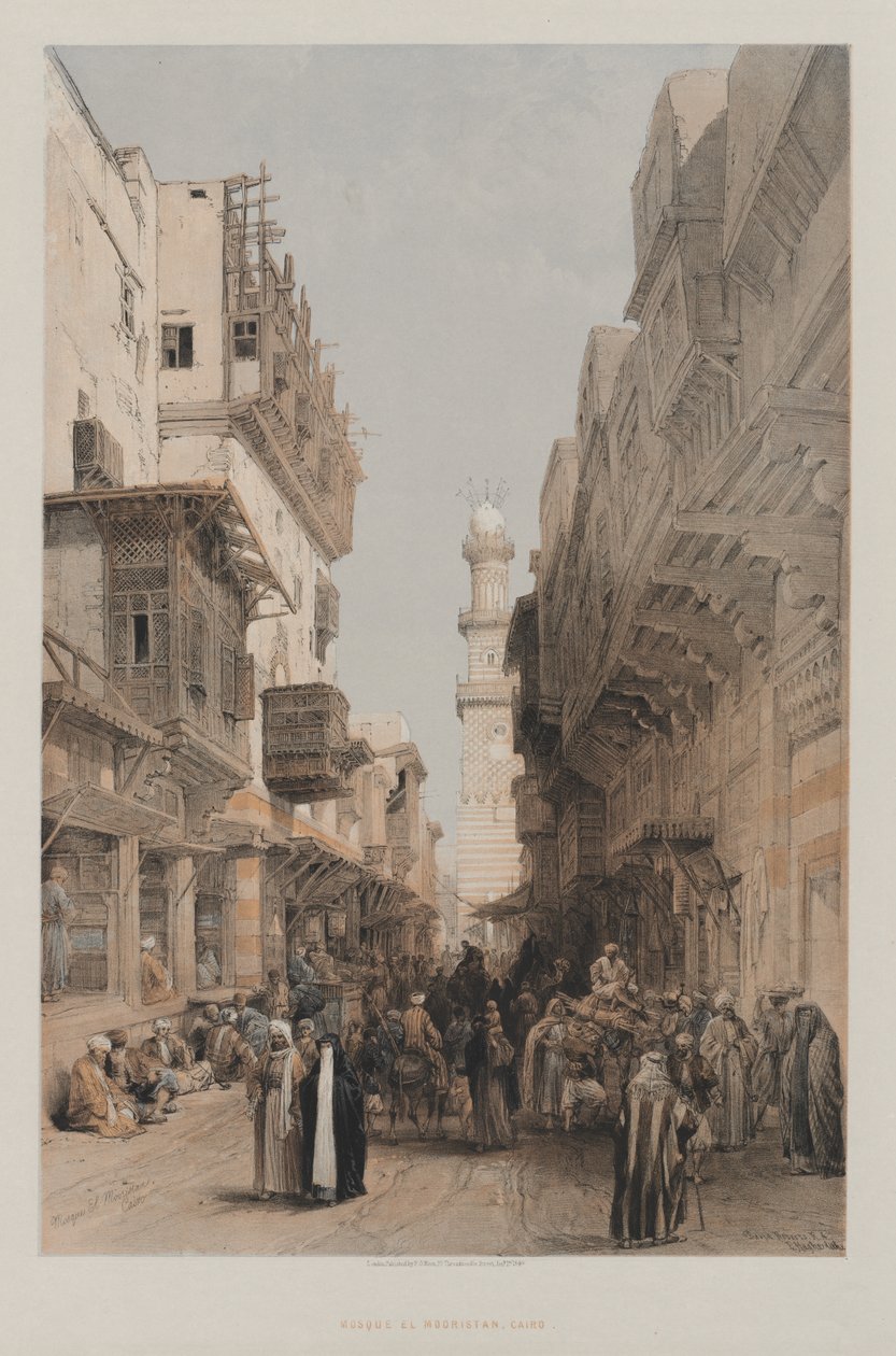 Egyiptom és Núbia, III. kötet: Mosque el Mooristan, Kairó alkotó: Louis Haghe