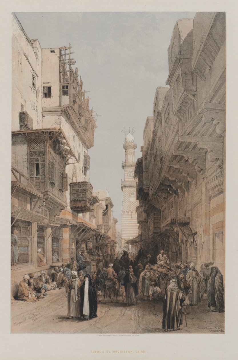 Egyiptom és Núbia, III. kötet: Mosque el Mooristan, Kairó, 1849. alkotó: Louis Haghe