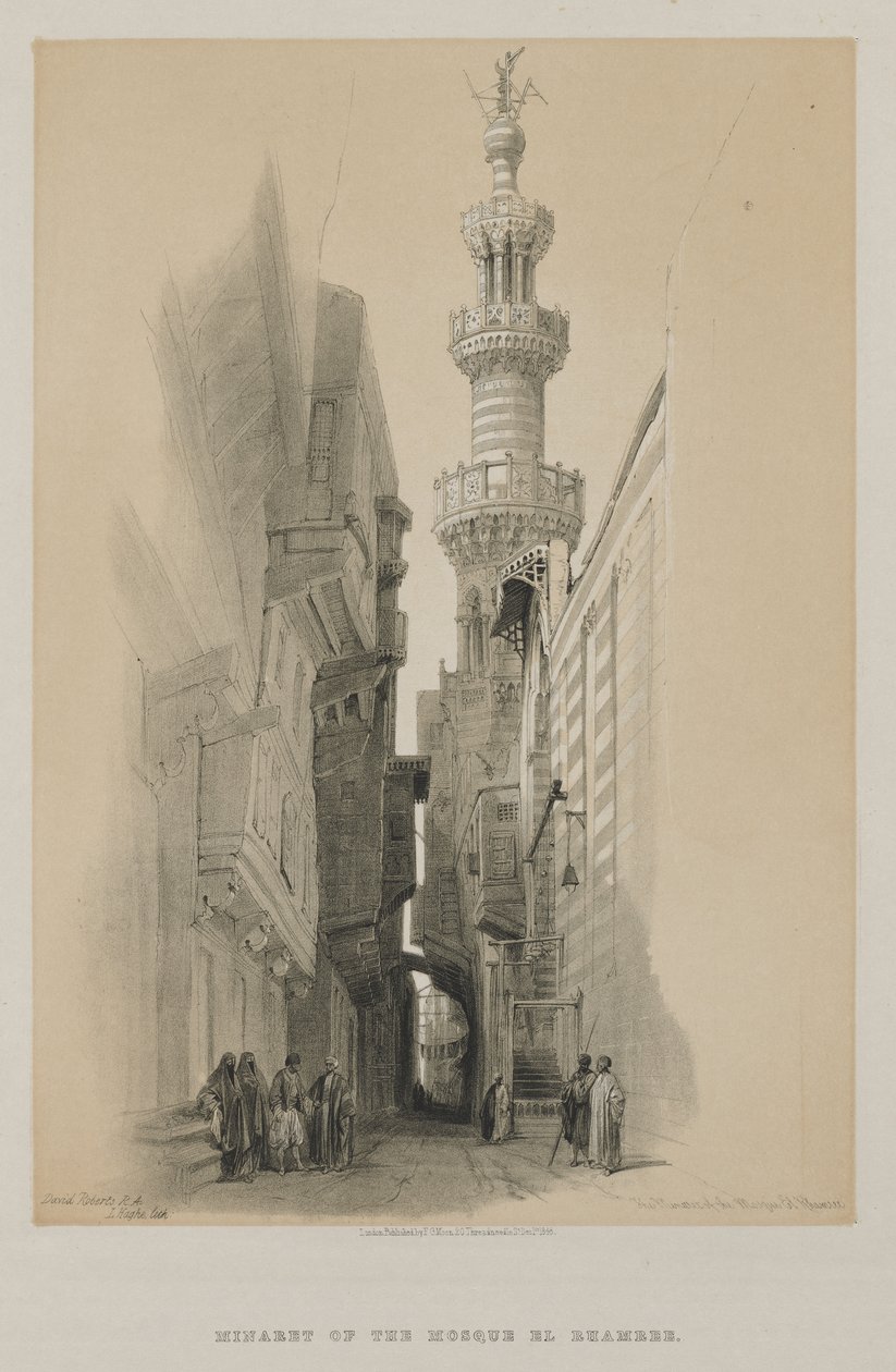 Egyiptom és Núbia, III. kötet: Az El Rhamree mecset minarete alkotó: Louis Haghe
