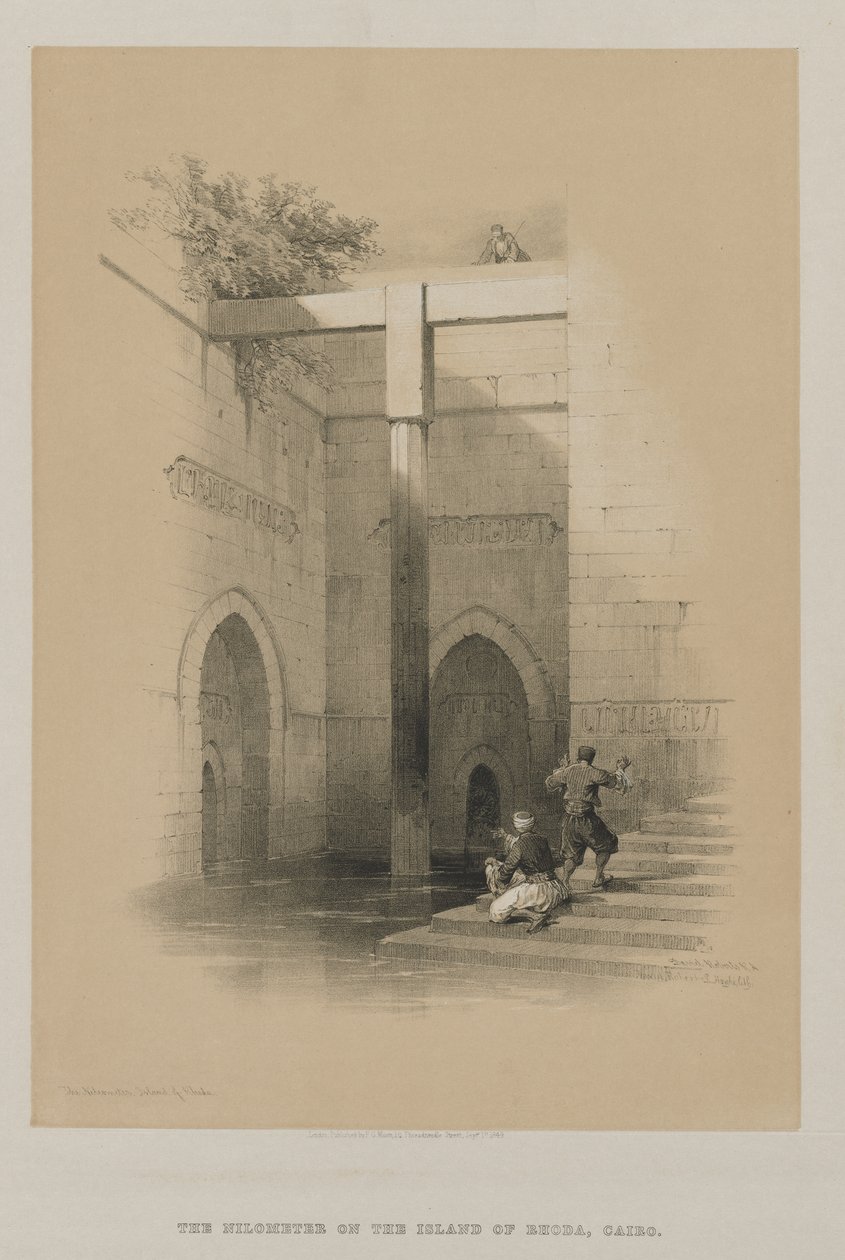 Egyiptom és Núbia, III. kötet: A Nileométer. Rhoda szigete alkotó: Louis Haghe