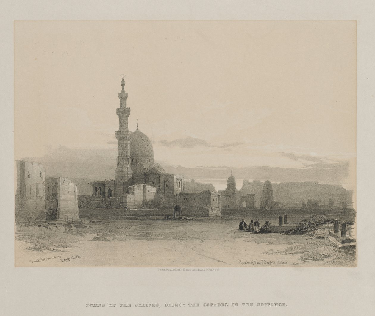 Egyiptom és Núbia, III. kötet: Kalifák sírjai, Kairó, 1848. alkotó: Louis Haghe