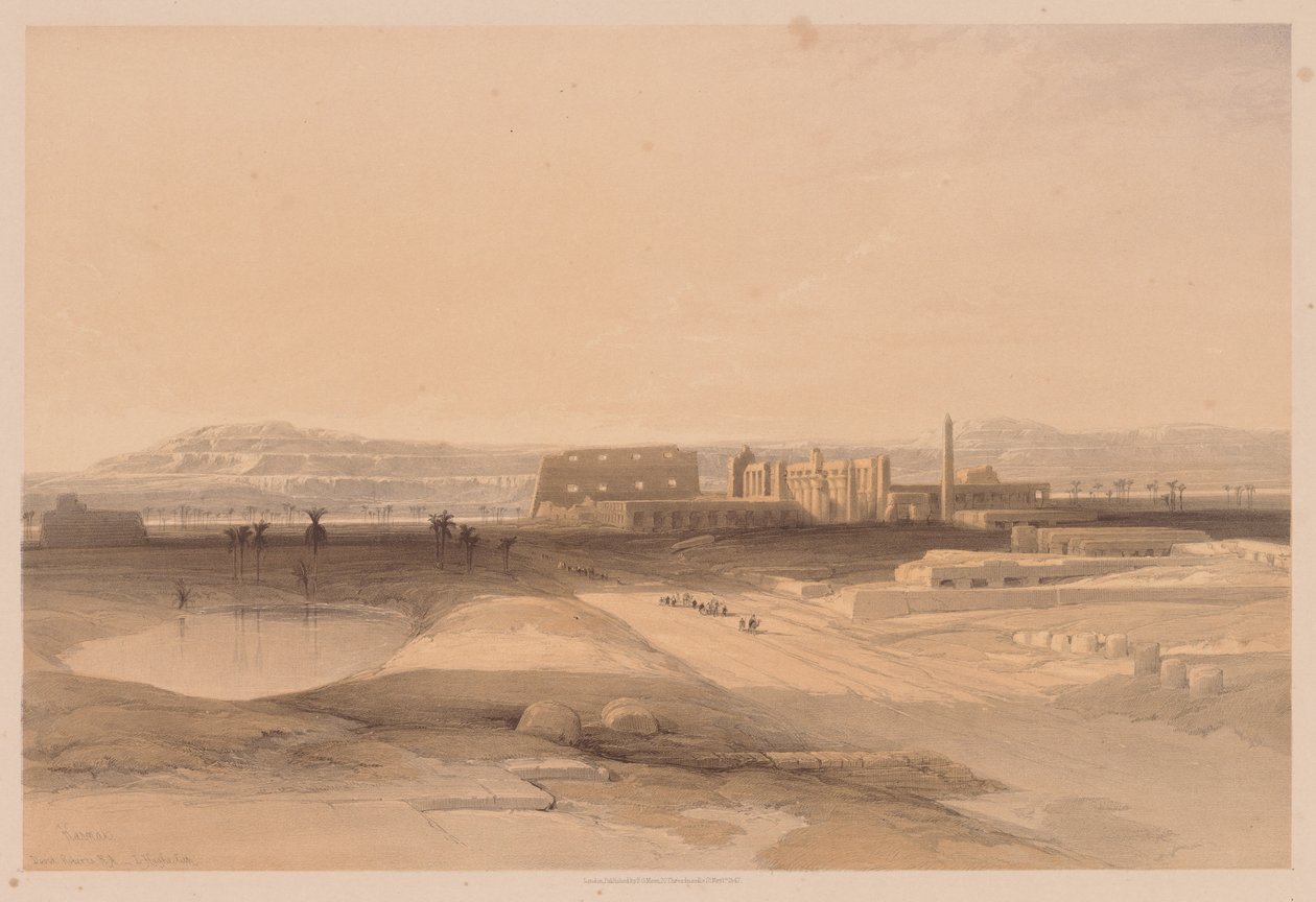 Egyiptom és Núbia: II. kötet – 32. szám, Karnak, 1838. alkotó: Louis Haghe