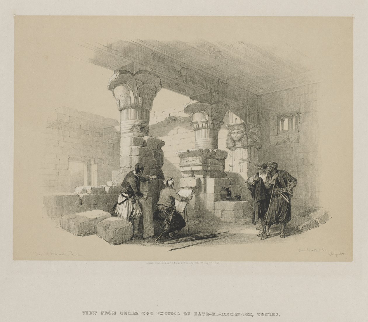 Egyiptom és Núbia, II. kötet: Dayr-El-Medeeneh, Théba alkotó: Louis Haghe