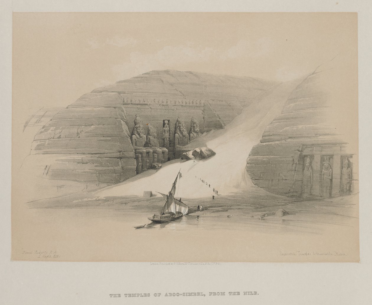 Egyiptom és Núbia, II. kötet: Abu Simbel, Núbia feltárt templomai, 1848. alkotó: Louis Haghe