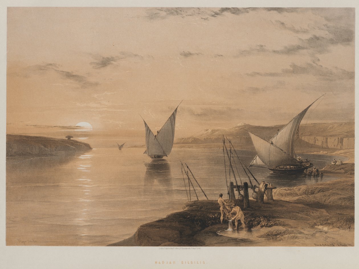 Egyiptom és Núbia, II. kötet: Hagar Setsilis, 1847. alkotó: Louis Haghe