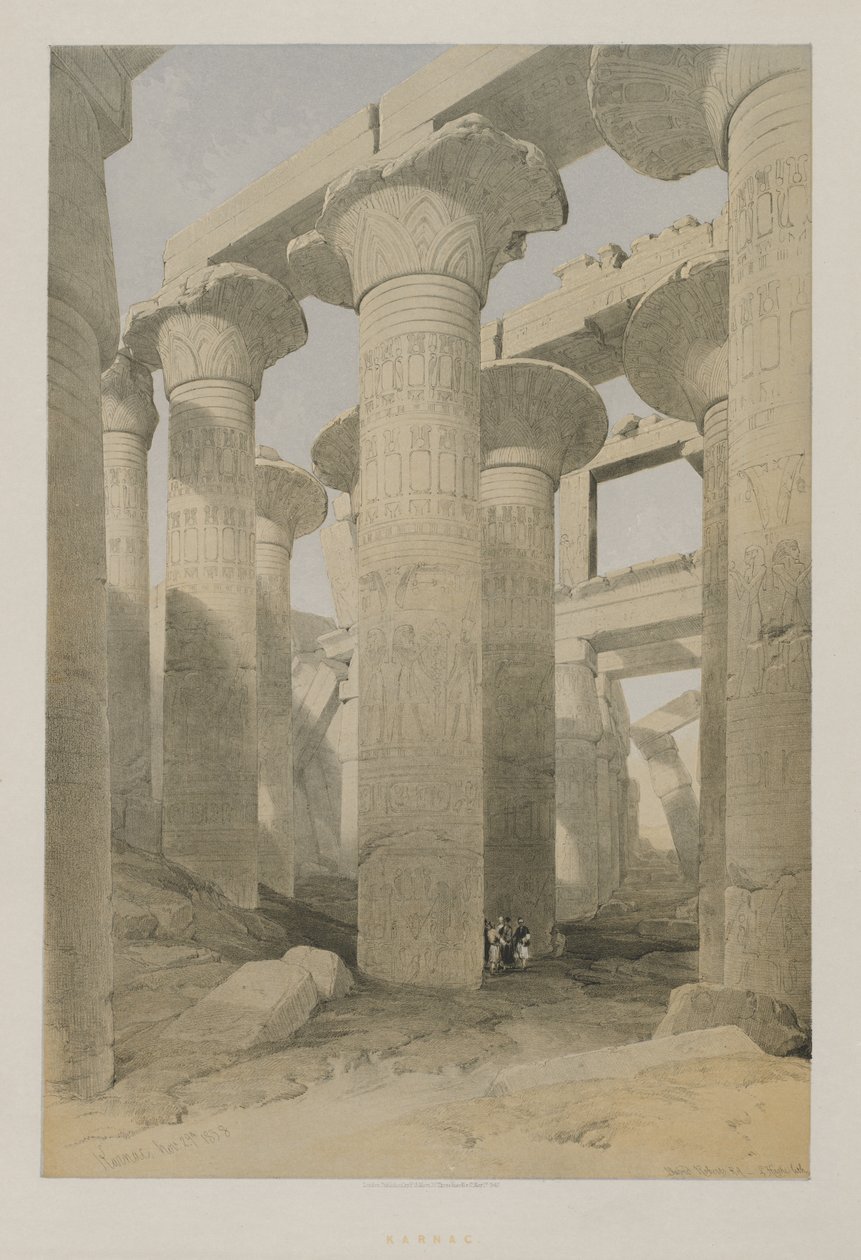Egyiptom és Núbia, II. kötet: Karnac, 1847. alkotó: Louis Haghe