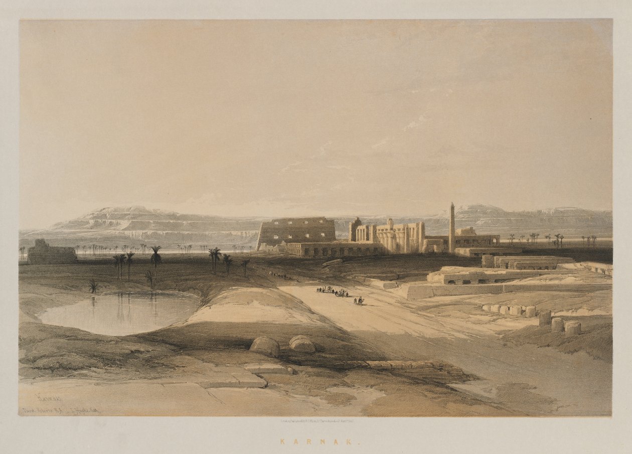 Egyiptom és Núbia, II. kötet: Karnak, 1847. alkotó: Louis Haghe
