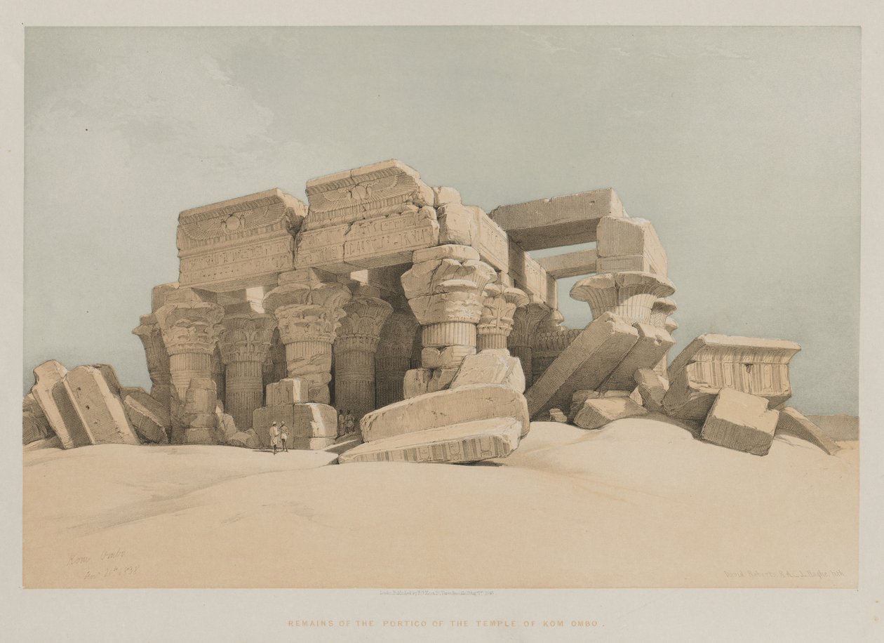 Egyiptom és Núbia, II. kötet: Kom-Ombo, 1846. alkotó: Louis Haghe