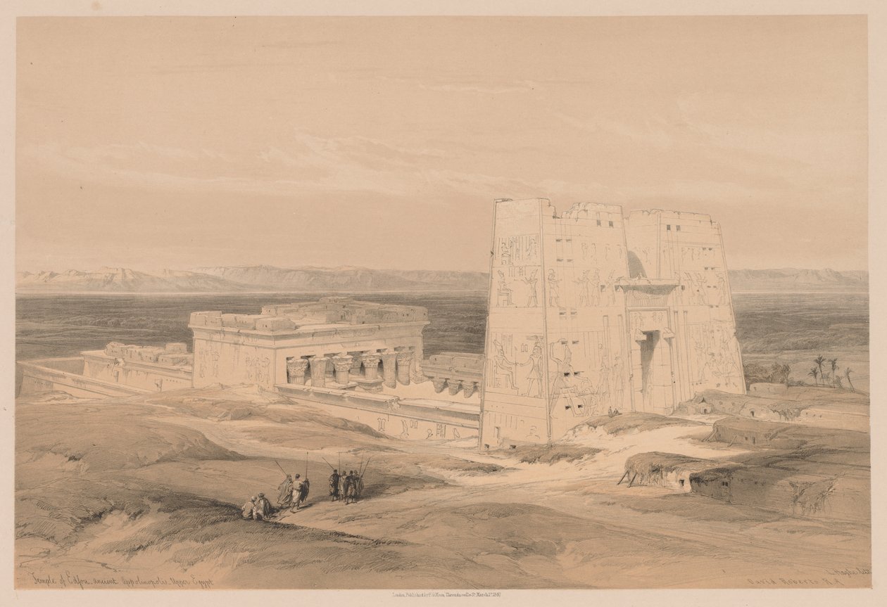 Egyiptom és Núbia: I. kötet – 34. szám, Edfou temploma. Az ókori Appolinopolis, Felső-Egyiptom alkotó: Louis Haghe