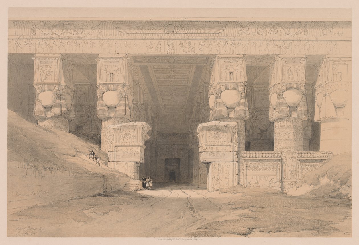 Egyiptom és Núbia: I. kötet – 35. szám, Dendera, 1838. alkotó: Louis Haghe