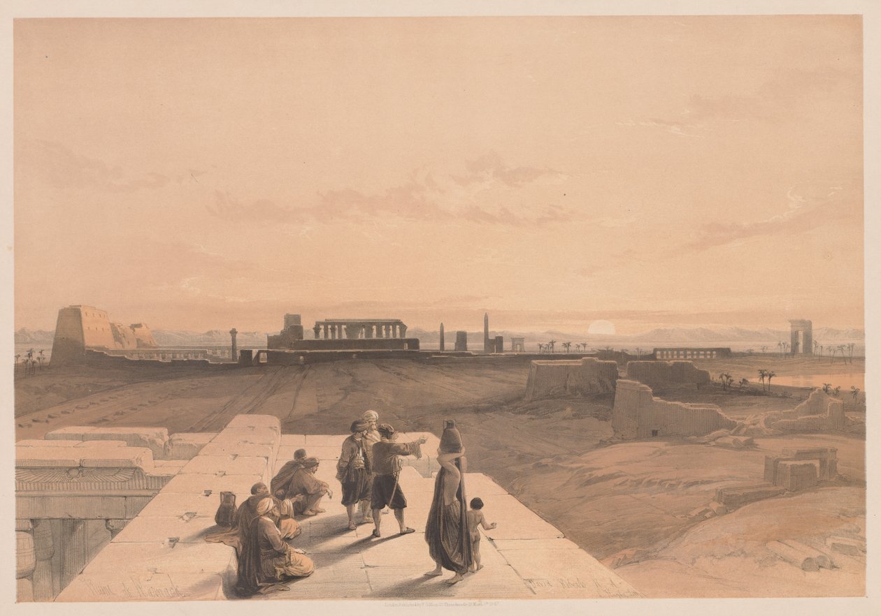 Egyiptom és Núbia: I. kötet – 38. szám, Karnak romjai, 1838. alkotó: Louis Haghe