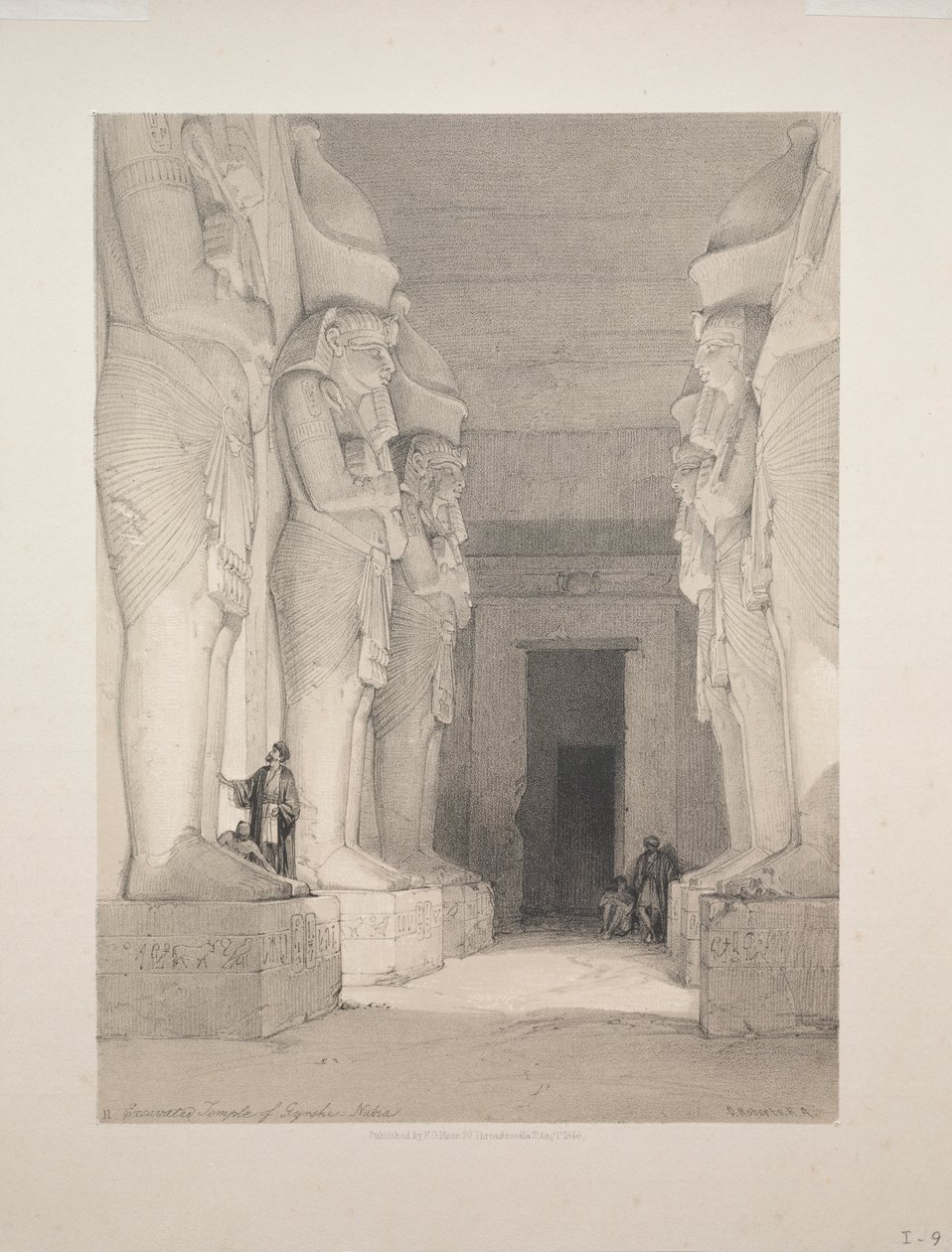 Egyiptom és Núbia: I. kötet – 9. szám, Gyrshe feltárt temploma, Núbia alkotó: Louis Haghe