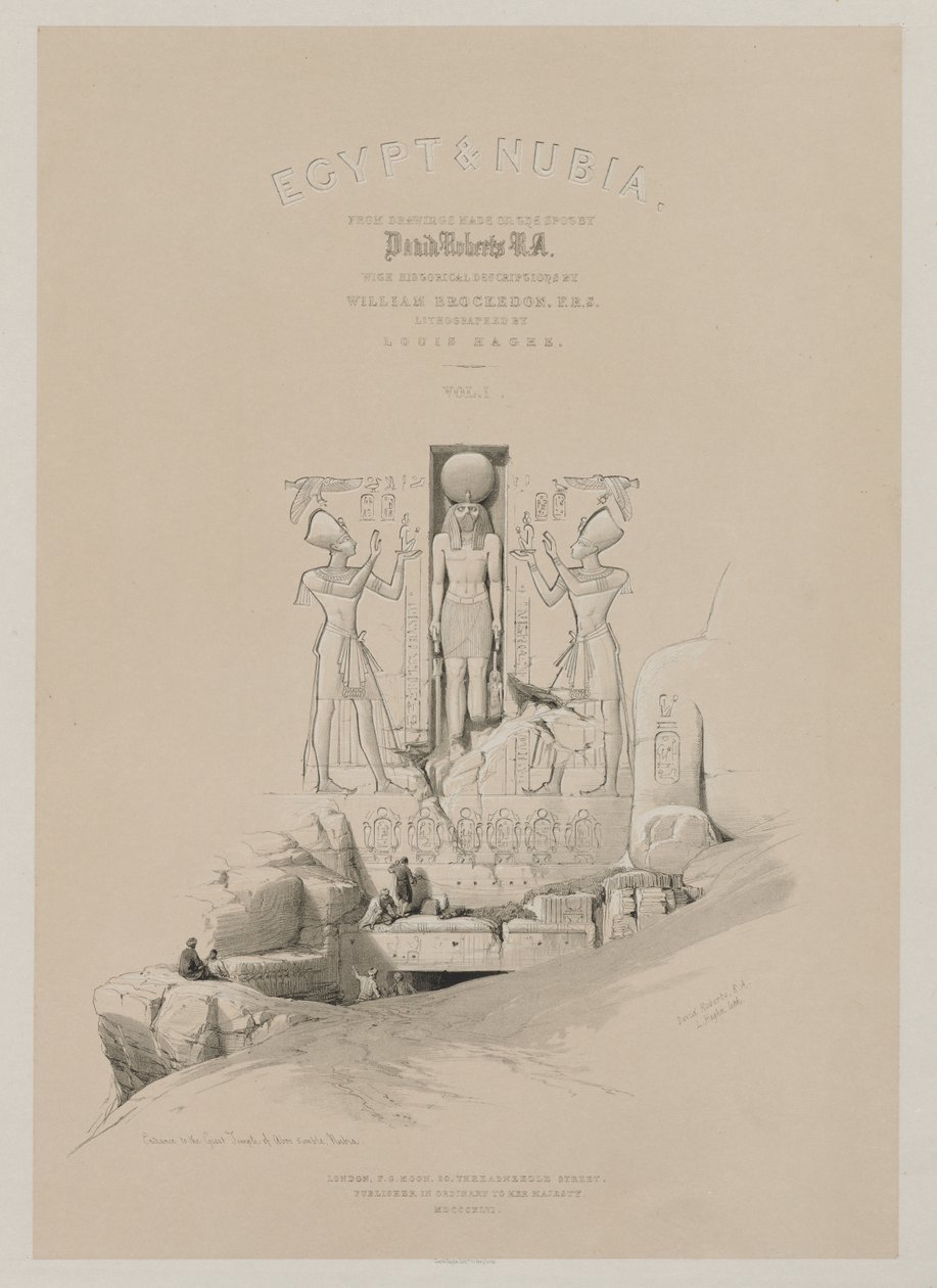 Egyiptom és Núbia, I. kötet: Frontispiece alkotó: Louis Haghe