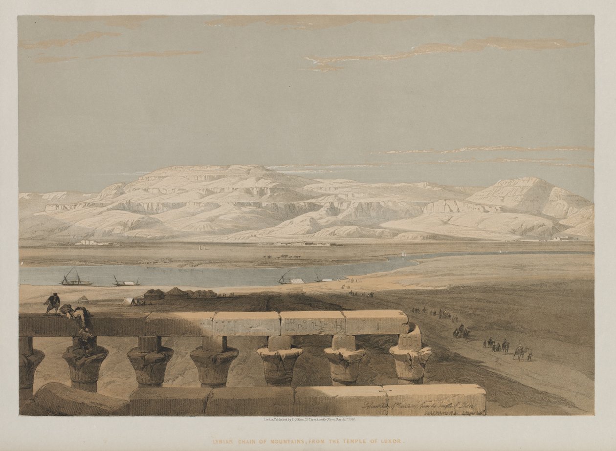 Egyiptom és Núbia, I. kötet: Líbiai hegylánc, Luxor templomából, 1847. alkotó: Louis Haghe
