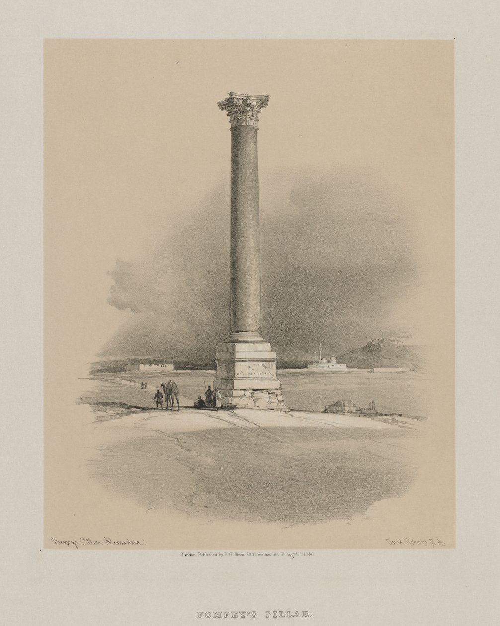 Egyiptom és Núbia, I. kötet: Pompeius oszlopa, Alexandria alkotó: Louis Haghe