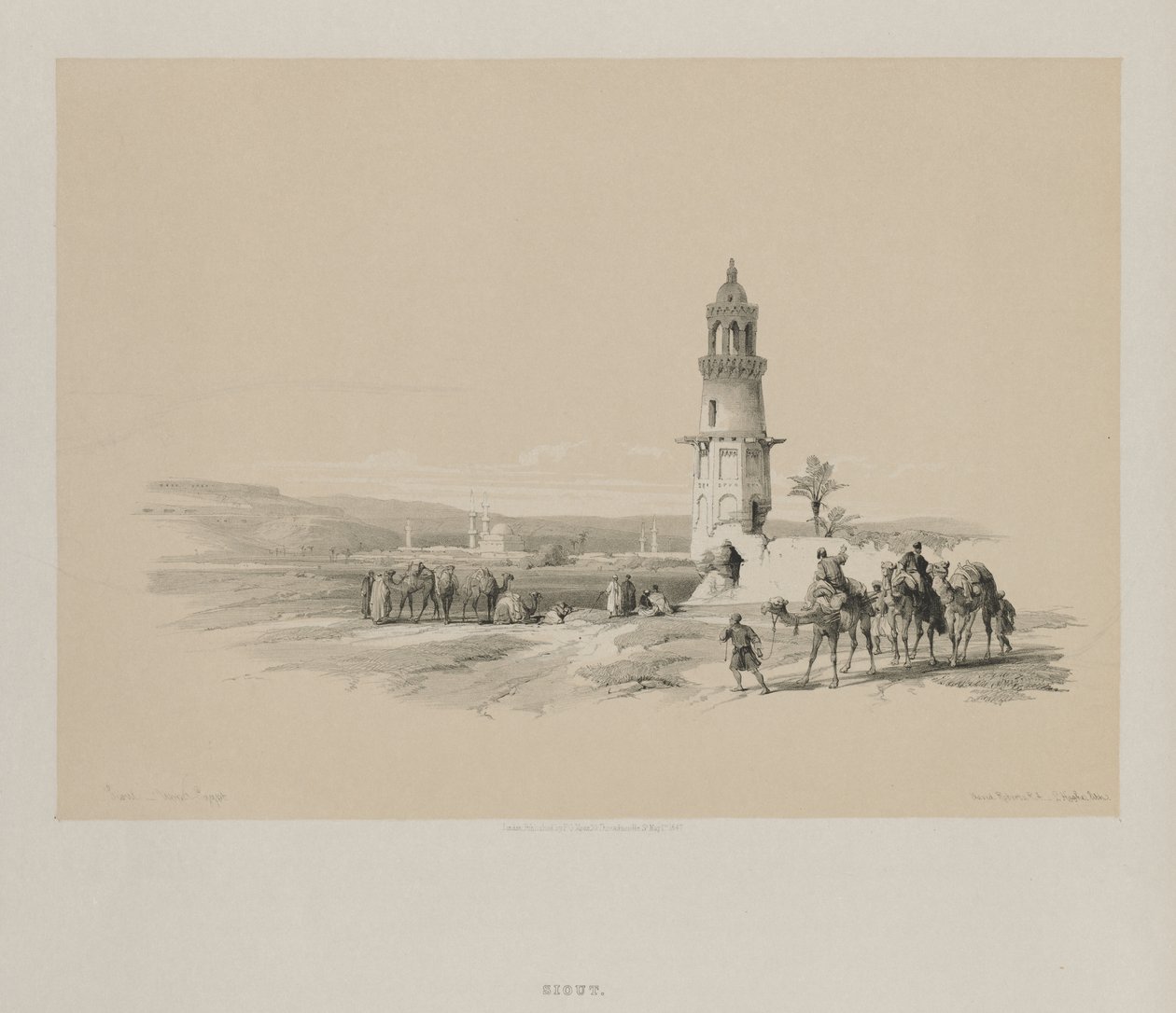 Egyiptom és Núbia, I. kötet: Siout – Felső-Egyiptom, 1847. alkotó: Louis Haghe