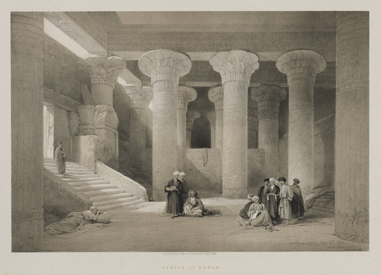 Egyiptom és Núbia, I. kötet: Esnehi templom, 1846. alkotó: Louis Haghe