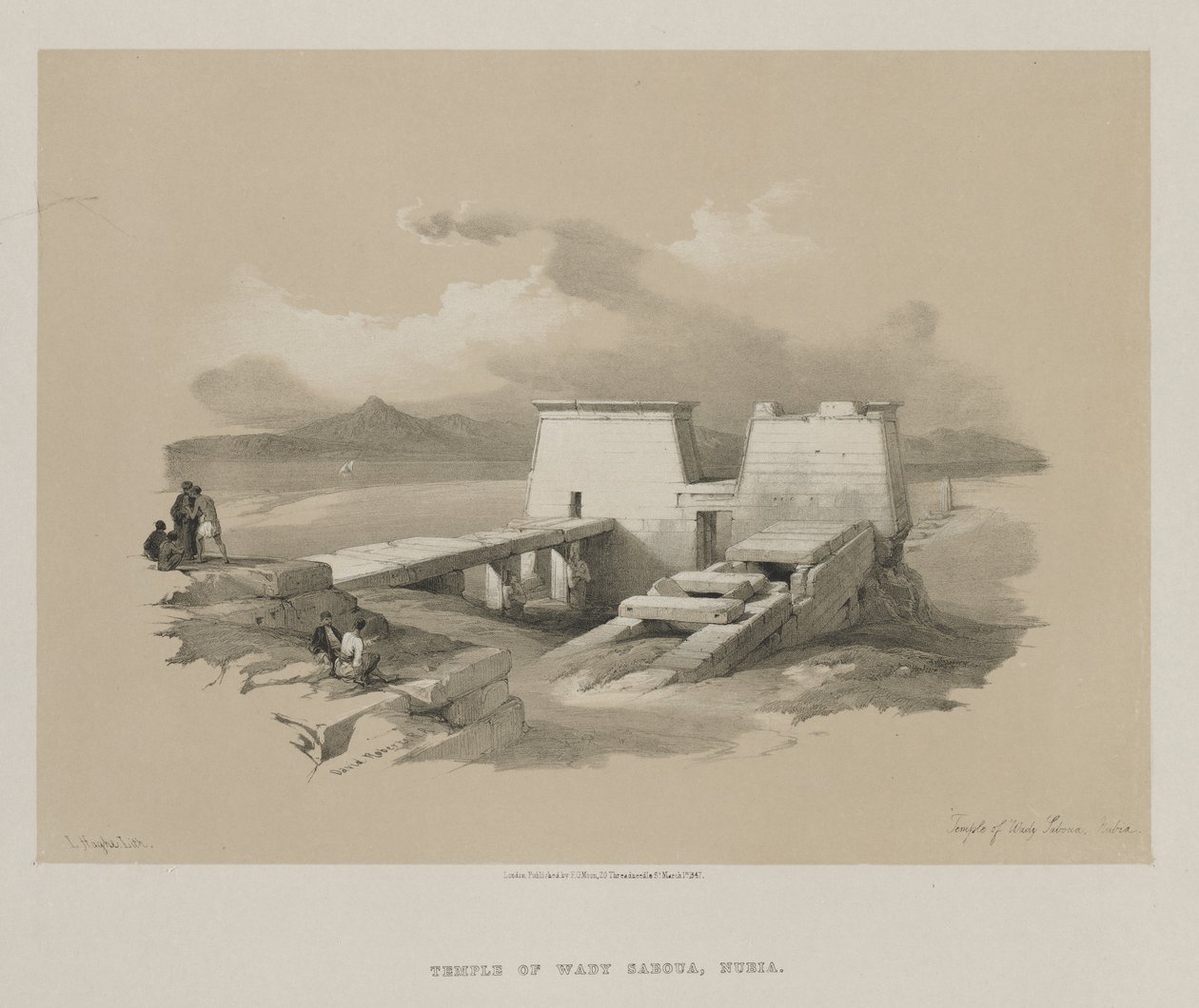 Egyiptom és Núbia, I. kötet: Wady Saboua temploma, Núbia alkotó: Louis Haghe