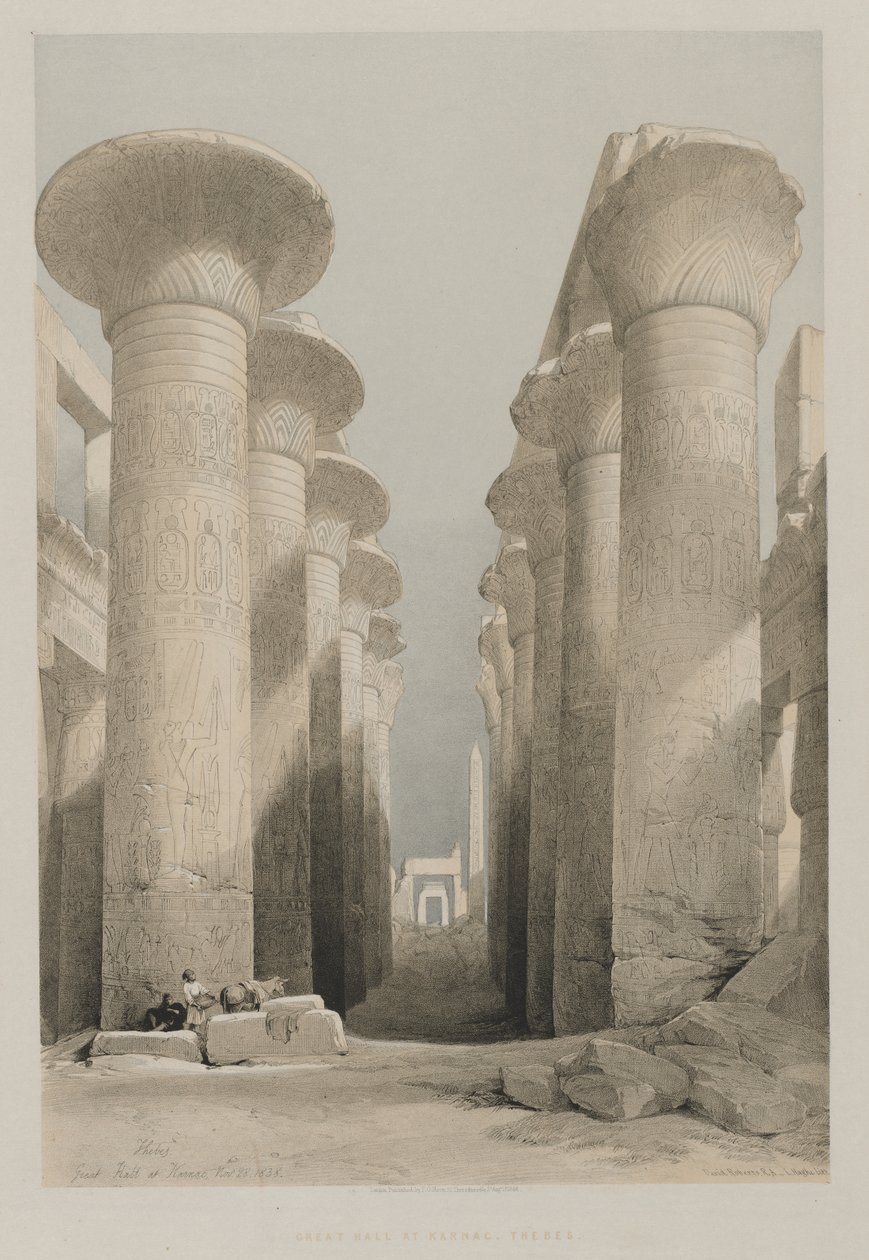 Egyiptom és Núbia, I. kötet: Théba, Karnaci Nagyterem alkotó: Louis Haghe