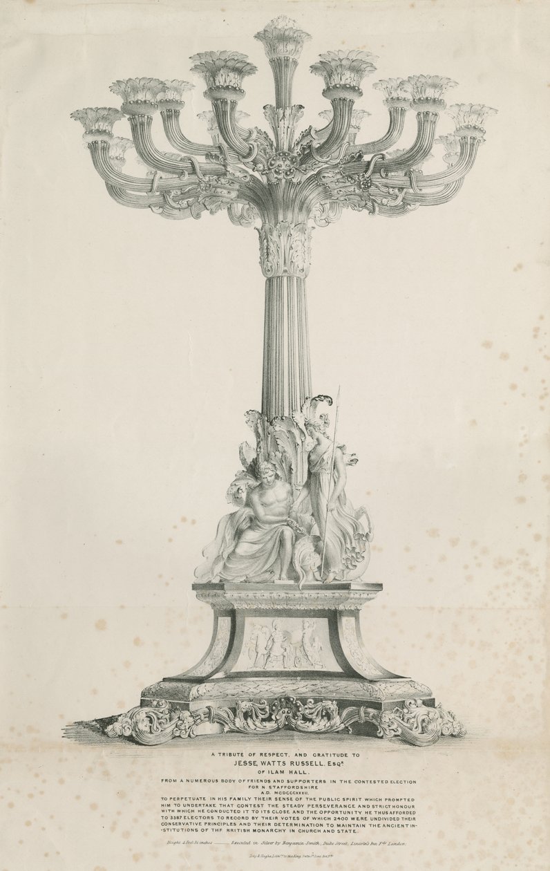 Liam Hall – Chandelebra: Litográfia, 1832 alkotó: Louis Haghe
