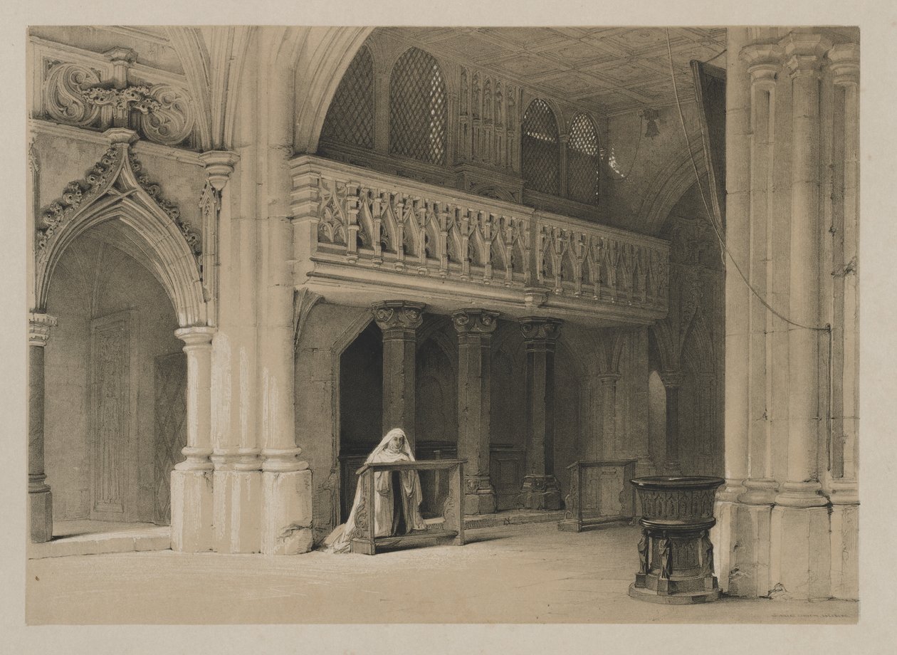 Vázlatok Belgiumban és Németországban, I. kötet: Nönnbergi kolostor, Salzburg, 1840. alkotó: Louis Haghe