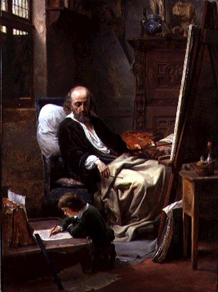 A fiatal művész (olaj, vászon) alkotó: Louis Haghe