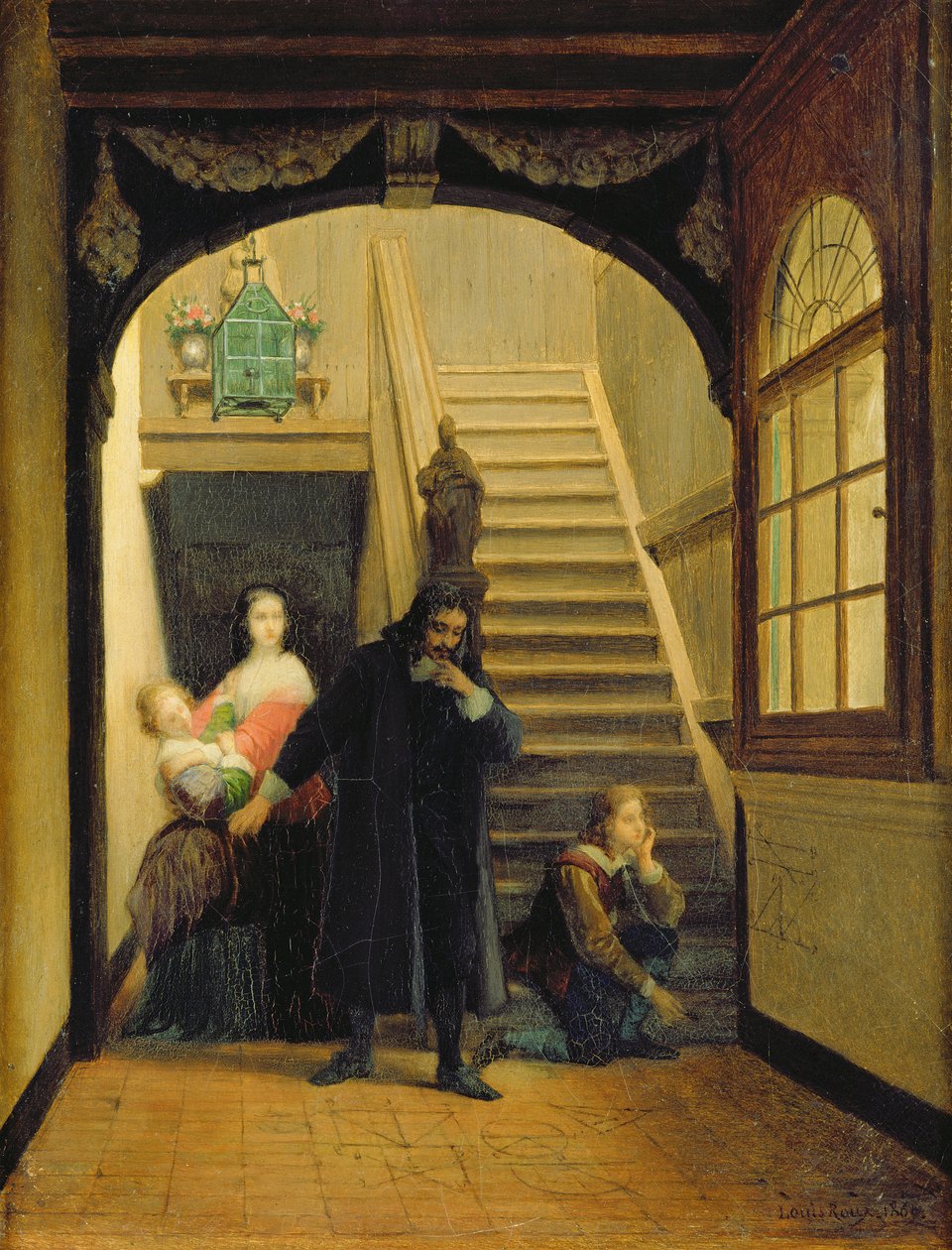 Jelenet Blaise Pascal ifjúságából (1623-62) 1860-70 alkotó: Louis Hector Leroux