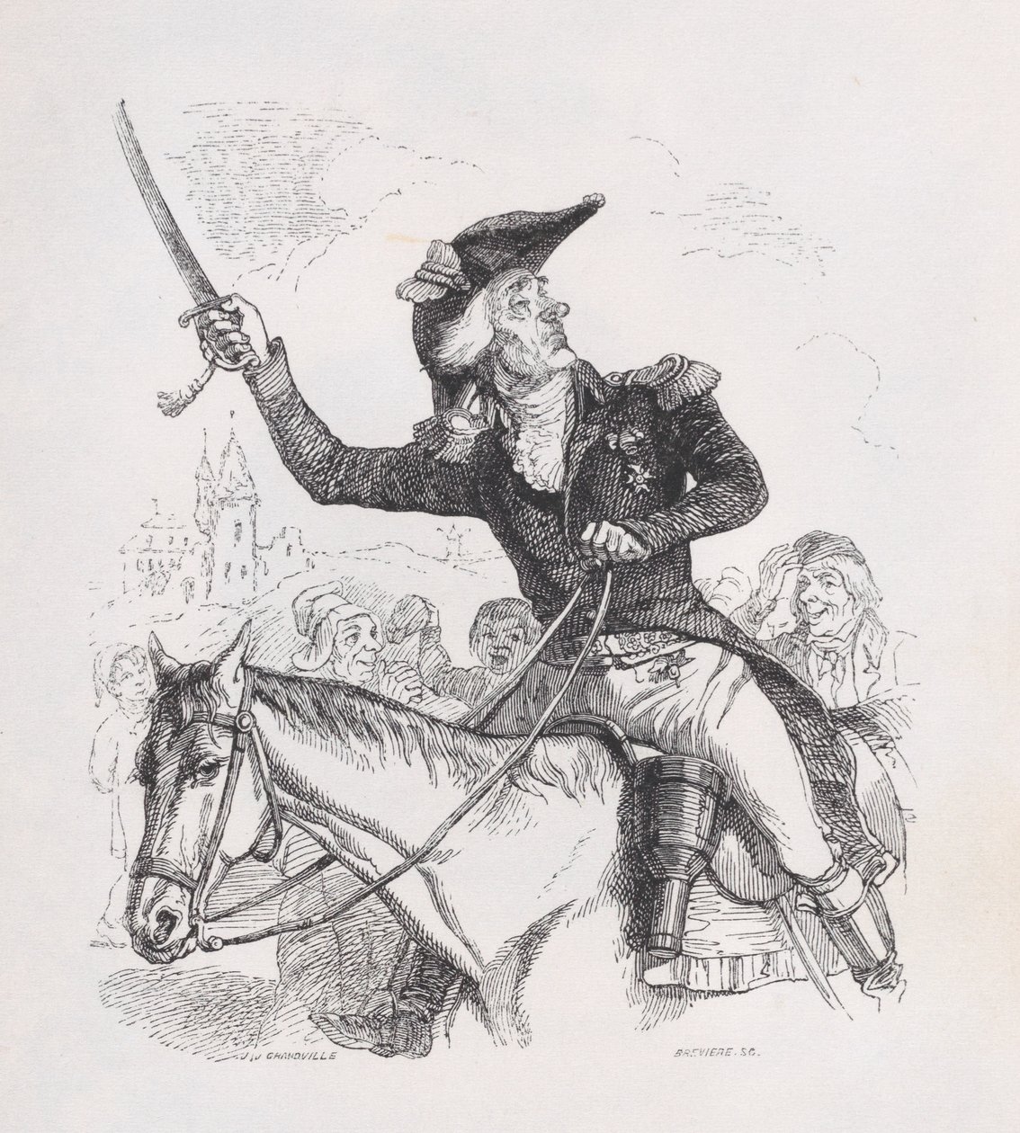 Carabas márkija a Béranger teljes műveiből, 1836. alkotó: Louis Henri Brévière