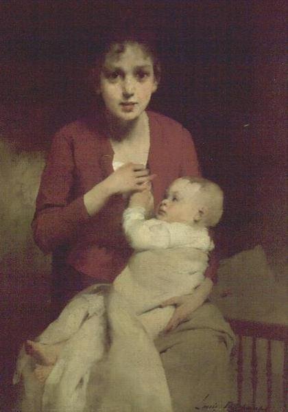 Anya és gyermek alkotó: Louis Henri Deschamps