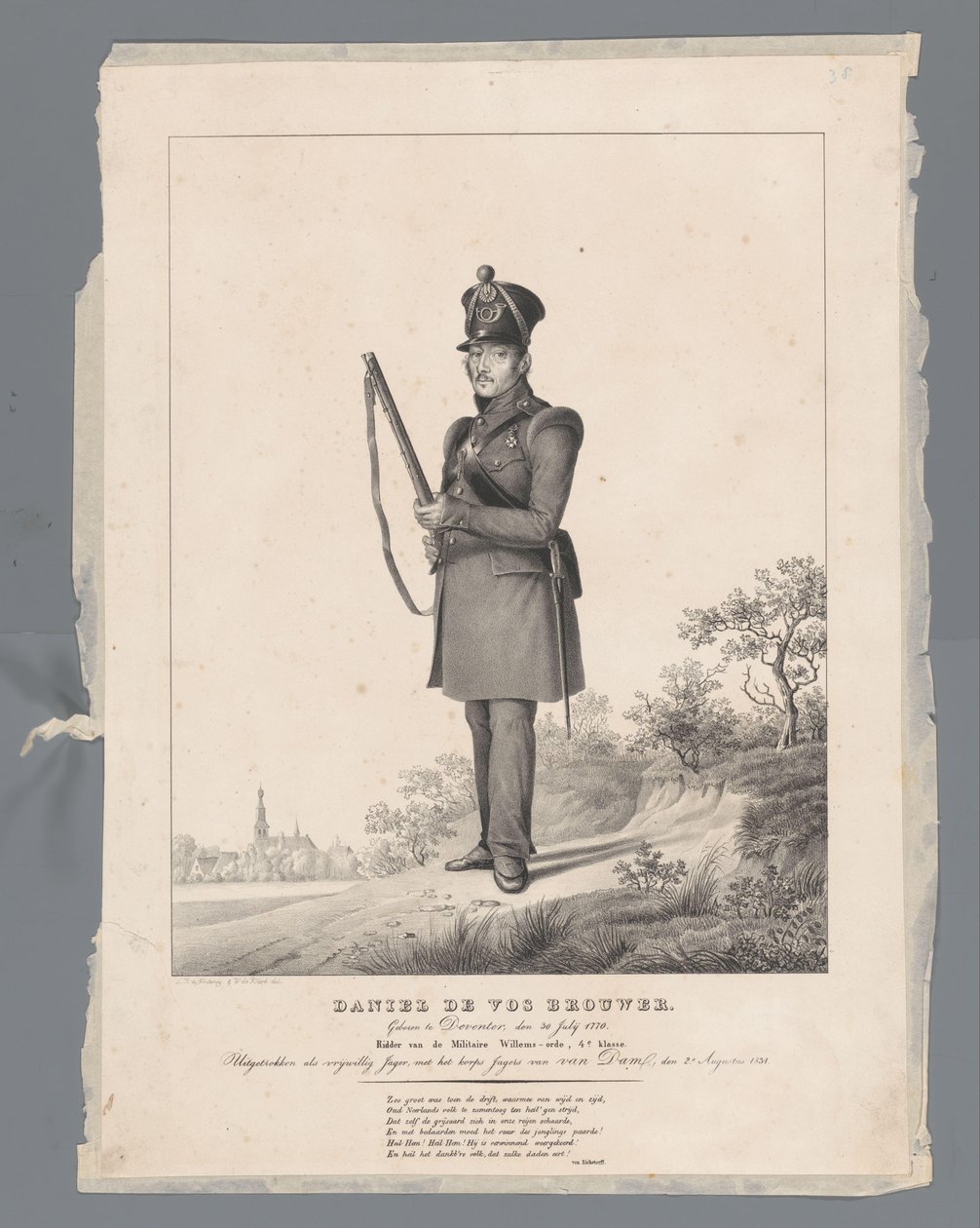 Daniel deVos Brewer. Született Deventerben, 1770. július 30-án. A Katonai Vilmos Rend 4. osztályú lovagja. 1831. augusztus 2-án önkéntes vadászként vonult ki a Van Dam Hunters Corps-ból alkotó: Louis Henri de Fontenay