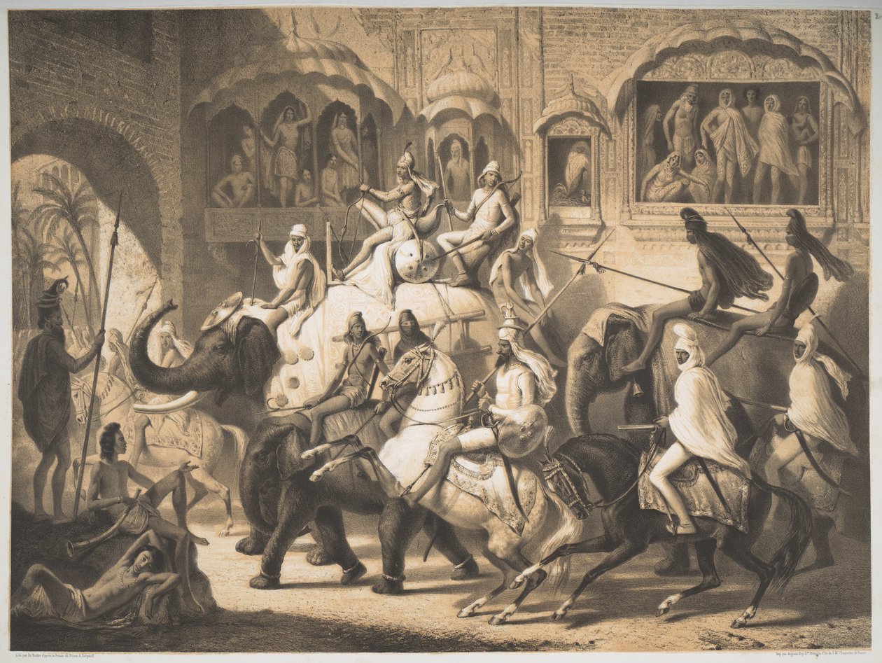 Egy út Lahore-ban, 1842. március alkotó: Louis Henri de Rudder