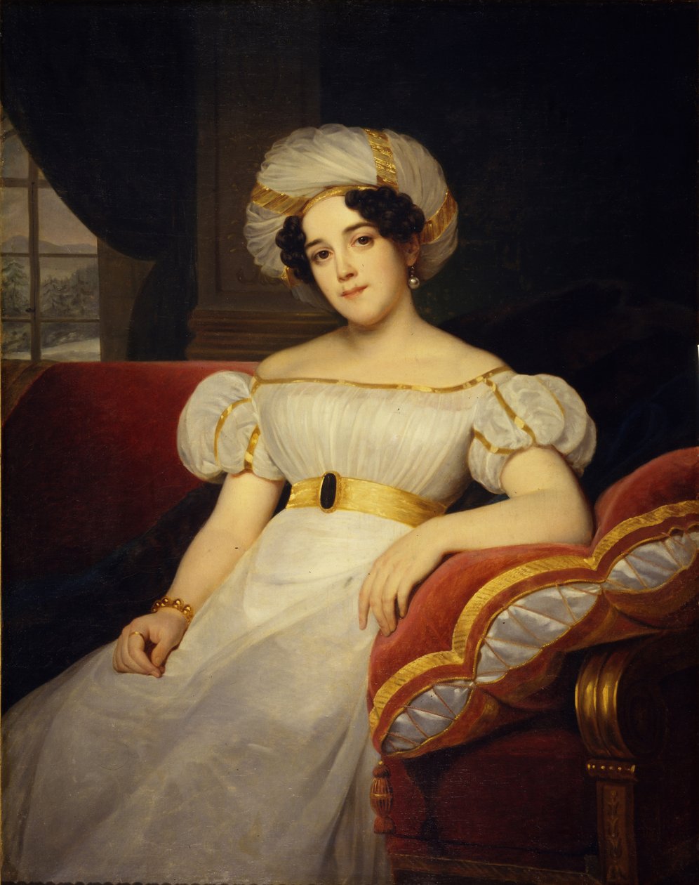 Natalja Sztyepanovna Golicina hercegnő portréja, szül.: Apraksina grófnő 1794-1890, 1824 alkotó: Louise Marie Jeanne Hersent