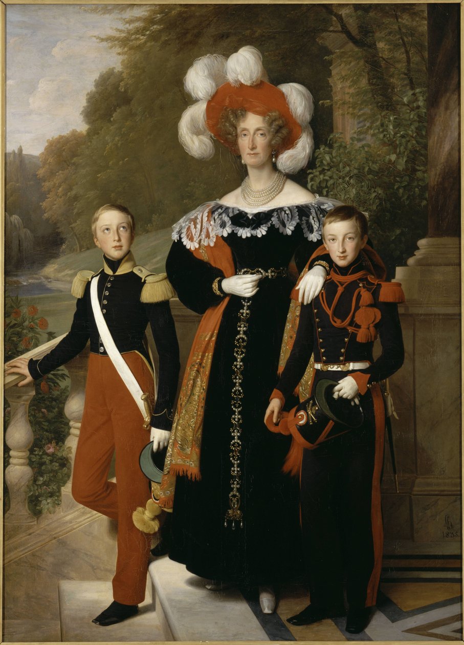 Marie-Amélie királynő gyermekeivel alkotó: Louise Marie Jeanne Hersent