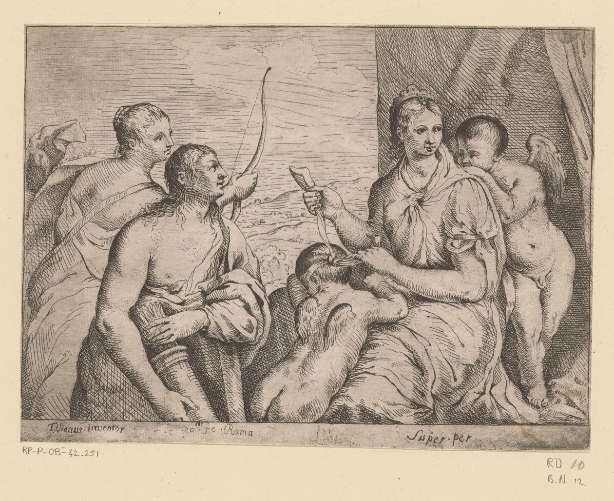 Vénusz beköti Amor szemét alkotó: Louis I Boullogne