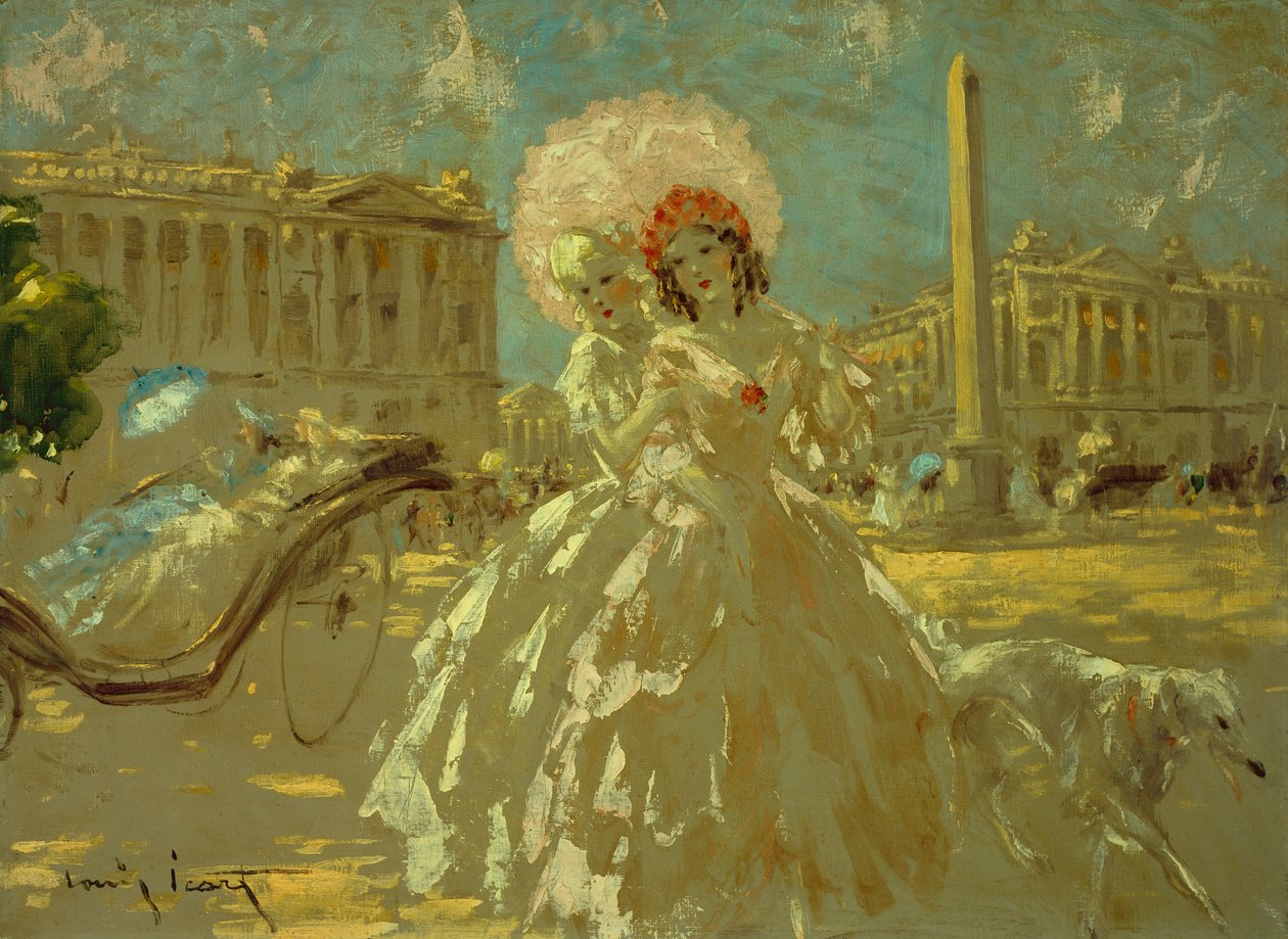Place de la Concorde (olaj, vászon) alkotó: Louis Icart