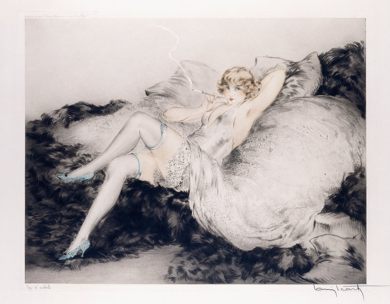 Fehér alsónemű alkotó: Louis Icart