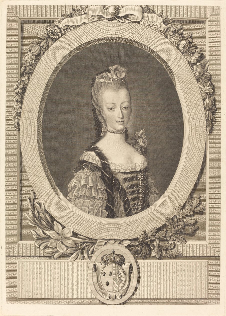 Marie-Antoinette francia alkotó: Louis Jacques Cathelin after Jean Martial Fredou
