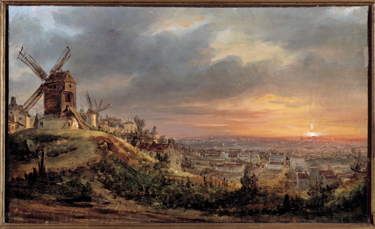 Párizs a Montmartre felől nézve. Louis Jacques Mande Daguerre festménye (1787-1851) alkotó: Louis Jacques Mande Daguerre