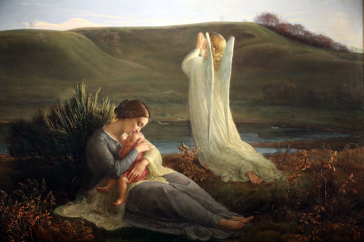A lélek verse, Az angyal és az anya, Részlet alkotó: Louis Janmot