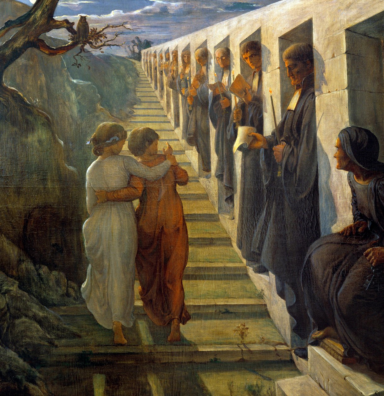 A lélek verse; A gonosz út. Anne Francois Louis Janmot festménye alkotó: Louis Janmot
